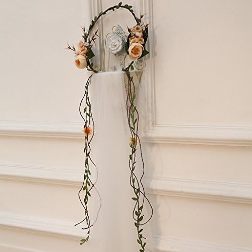 ZHDC® Garlands, Korean style Bride headdress Marriage hair ornaments Wedding head flower veil Dress Flowers accessories Stable strong save space