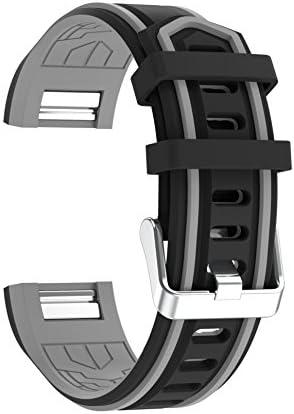 Fitbit Charge 2 Wrist Strap, Soft Adjustable Sport Wristbands Replacement Watch Band for Fitbit Charge 2 Watch Fitness Tracker(5.32"-7.28")(Black-gray)