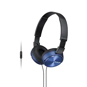 (Renewed) Sony MDR-ZX310AP Wired Headphone without Mic (Blue)