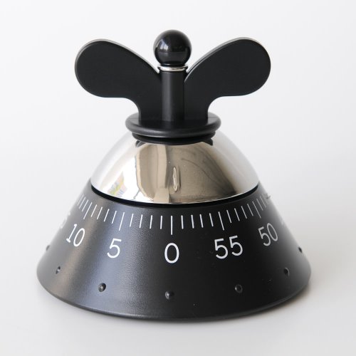 Alessi Kitchen Timer, Küchentimer aus thermoplastischem Harz, schwarz - 2