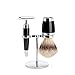 Muhle Stylo 3 Piece Double Edged Safety Razor Shaving Set with Silvertip Badger Hair Brush - No Blades Included