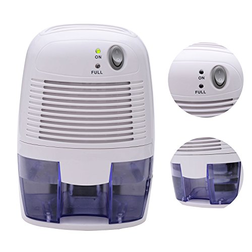 HOMCOM 500ML Compact and Portable Mini Air Dehumidifier Air Damp Moisture Dryer for Home Kitchen Bathroom