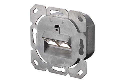 DIGITUS Professional Cat.6A Universal Netzwerkdose, 2x RJ-Port, geschirmt, Aufputz, 10 Gbit Ethernet Netzwerk, Farbe Reinweiß - 4