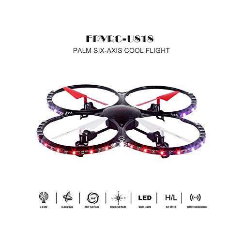 RC Quadcopter Drone helicóptero Flugzeug UFO fpvrc de u818 U81 6 ejes Gyro 2.4 GHz RC Juguete dron 1280 x 720 2 MP cámara para udiu 818 drohnen la fernsteuerungs parte los bienes Moscas