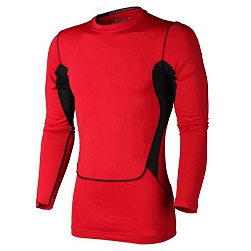 ROPALIA Men Sport Compression Wear Top Base Layer Long Sleeve Athletic T-Shirt