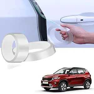 Allure Auto Anti-Scratch Transparent Strip CAR Door Guard Scuff Plate Protectors Invisible Universal Car Anti-Collision Strips 2 cm X 5 Mtrs for Kia Sonet