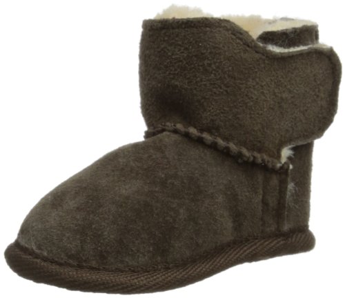 Emu Unisex-Baby Baby Booties B10310 Chocolate 6-12 Months, 16 EU, Regular