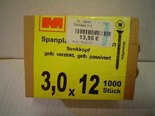 Preisvergleich Produktbild ArsTecnica 508451 Spanplattenschrauben 1000 Stück