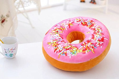 Ailiebhaus Donut Soft Kissen Schokoladen Plüsch Zierkissen ,#F - 2