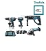 Produktbild Set 4 Maschine Makita 18 V 4.0 Ah Li-Ion – Bohrmaschine – Akkuschrauber – Bohrhammer – Winkelschleifer – 3 Akkus – Transporttasche – dlx4017 m