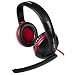 Produktbild Mars Gaming MH0 - Helme Gaming mit Mikrofon für PC (40 mm Lautsprecher, Ultrabass-, Noise Cancellation, geschlossen Diadema, faltbar, verstellbar und ergonomisch, Jack 3,5 mm), schwarz und rot