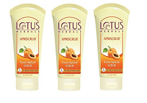 Lotus Herbals Fresh Apricot Scrub (60 ml) - Pack of 3