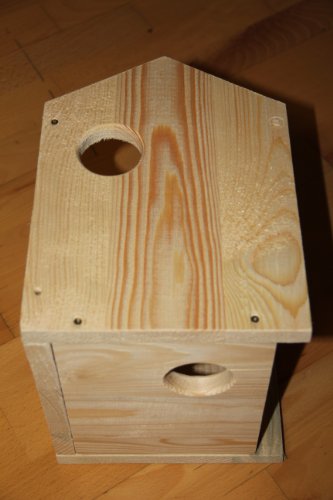 Eichhörnchen-Haus-Bausatz XXXL-(Ei Bausatz)-Eichhörnchenhaus-Bausatz-Nistkasten-Kobel-Holzschindeldach-Vogelhaus - 7