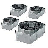 Im Detail: Gewellte Wegbegrenzung mit 16 cm Höhe und 10 m Länge - Mit Gummischützern an Kanten