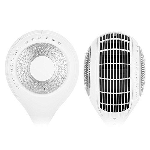Klarstein • Airflex • Ventilator • Standventilator • mit Fernbedienung • leise • 3 Lüftergeschwindigkeiten • 4 Betriebsmodi • 360° horizontaler Schwenk • 90° vertikale Schwenkfunktion • Körpersensor • Touch-Display • LED-Display • Rundfuß • weiß - 4