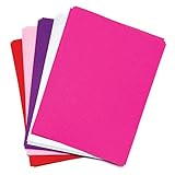 3 hojas por color. Baker Ross Pack ahorro de láminas de fieltro rojas, rosas y moradas (Paquete de 15) Para manualidades infantiles del Día de San Valentín