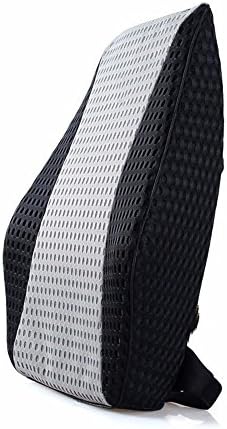 Four seasons on the pillow with double straps car lumbar support memory cotton car Cushion Seat Cushion office of the lumbar back support,B, large mesh