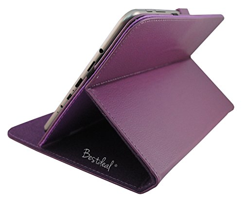 Lila PU Lederner Tasche Case Hülle für Wortmann Terra Pad 1001 / 1002 9.7″ Zoll Tablet PC + Displayschutzfolie und Stylus - 3