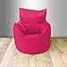 Childrens 100% Cotton Twill Pre-Filled Bean Chair, Hot Pink