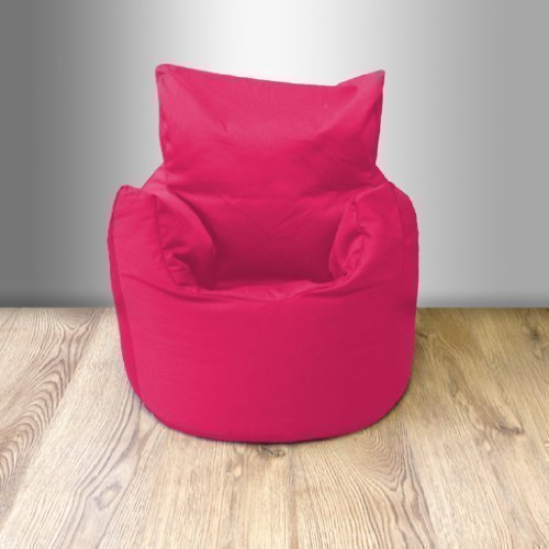 Childrens 100% Cotton Twill Pre-Filled Bean Chair, Hot Pink