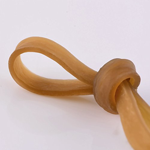 60 Piezas Bandas de Goma 100 mm por 5 mm con Caja de Almacenaje para Materiales de Oficina Hogar Escuela  Amarillo Oscuro