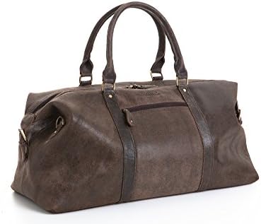 Large Weekend Antique Travel Holdall Adustable Shoulder Strap