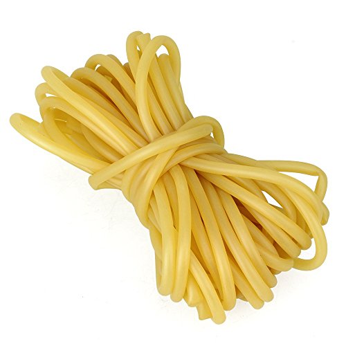 WEONE Ersatz Sicherheit 3 ??x 5mm Naturlatex-Gummiband für Outdoor-Schleuder Katapult Elastic Teil Fitness und Körperbewegung 10M Länge Gelb - 2