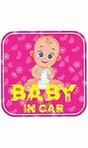 CVANU Baby On Board Kids Safety Warning Window Sign Sticker for Car PVC Vinyl CV05(Pack of 20) C