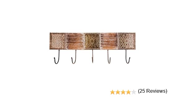 Marrakesch Orient /& Mediterran Interior  Appendiabiti Vintage Amolika 50 cm 5 Ganci Appendiabiti da Parete o Porta in Metallo Grande