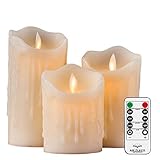 Verpackungsinhalt: 3 x Air Zuker Led Kerzen(Abmessungen: Ø7.5cm x H10cm/12.5cm/15cm), 1 x Fernbedienung mit Timer, 1 x Bedienungsanleitung