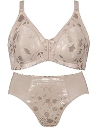 Naturana - Conjunto de lencería Sujetador Reductor y Faja-Braga para Mujer 5363 & 0063