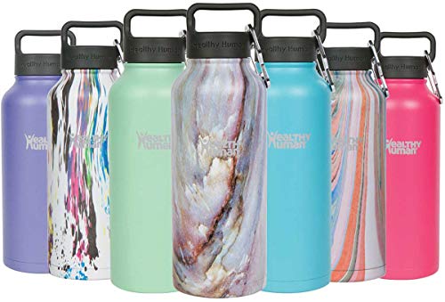 Healthy Human Stainless Steel Insulated Travel Sports Water Bottle Thermos - Leak Proof - No Sweating, Keeps Your Drink Hot & Cold - Mirage - 620 ml / 21oz