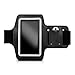Produktbild kwmobile Sport Armband für Smartphones - Jogging Lauf Sporttasche Fitnessband mit Schlüsselfach im Sportarmband in Schwarz - z.B. Geeignet für Samsung, Apple, Wiko