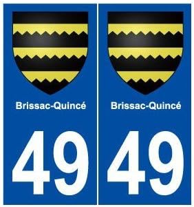 49 brissac-quincé Crest Sticker Plate Stickers City