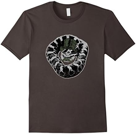 Men's Hognose Snake with Mustache and Top Hat Cute Meme T-Shirt 2XL Asphalt