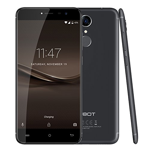 CUBOT Note Plus(2017) Android 7.0 4G-LTE Dual Sim Smartphone , 5.2 Pollici IPS HD Touch-Display, 3GB Ram+32GB Memoria Interna, Sony 16MP Fotocamera Principale / Samsung 16MP Fotocamera Frontale, Funzione Sensore di Impronte Digitali, 2.5D Curvo, GPS, Nero [CUBOT UFFICIALE]