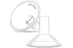 ‎MAYMOM Maymom MyFit Crater Series 24mm 2xZweiteiliger Brustschutz Kompatibel mit Medela Milchpumpen Langer Nippeltunnel für Elasitc Brustwarzen