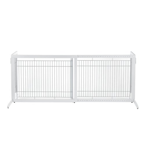 Richell-Freestanding-Pet-Gate-High-Large-Origami-White