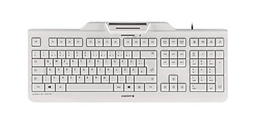 CHERRY KC 1000 SC USB QWERTY Español Gris - Teclado (Estándar, Alámbrico, USB, QWERTY, Gris)