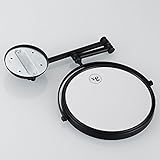 Weare Home Messing Schwarz Retro Antik Vintage Öl Rubbed Bronze Finished Make Up Kosmetikspiegel Badezimmer Accessoires Wandmontag zum Bohren Wandhalterung ohne Installisation Spur Verstellbar Drehend - 2
