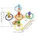 Rolimate 3 in 1 Preschool Educational Early Development Wooden Magnetic Bath Fishing + Ring Toss+ Blowing Game, Birthday Gift Toys for age 3 4 5 Year Old Kid Children Baby Toddler Boy Girl Magnet Toy