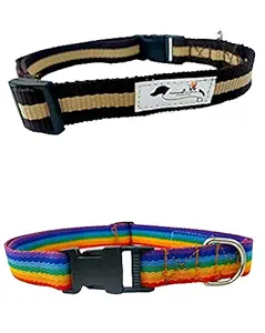 Forever99 Pet Shop Nylon Dog Adjustable Collar Neck Belt for Large Dogs Multi Color to fit All Adjustable