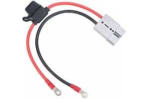 50 A Anderson-kontakt laddningskabel 2 m med M8-kabelsko, 10 AWG för snabbkoppling för DC-DC för laddare, batterilåda och för husbil, väderbeständig