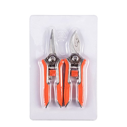 Lopunny Hand Gartenschere 2 Stück Garden Tools Set Mini Beschneiden Bypass neigen und Micro-Tip trimmen Schere - 7