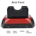 Produktbild HDD Docking Station Dual USB 2.0 2.5/3.5 Zoll IDE SATA Externe HDD Box (Farbe: schwarz und rot)