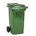 Produktbild Custom Printed Bin Number Stickers with Road/Street Name - Clear Vinyl Waste Container Decals by stika.c (A6 148x105mm) by stika.co