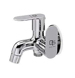 QUICK SILVER Opal Brass 2 in 1 Bib Cock Tap With Wall Flange (Chrome Finish)