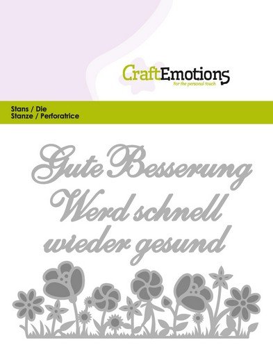 Stanz- und Prägeschablone - CraftEmotions - Gute Besserung