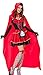 Produktbild Aivtalk Damen Rotkäppchen Kostüm Sexy Kleid Cape Handschuhe Set für Halloween Karneval Fasching Cosplay Maskerade Show Theater - Größe XL