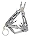 Produktbild Xinlie Multitool Zangen Set Taschenwerkzeug Zange Multifunktionswerkzeug Schlüsselanhänger mit Schraubendreher Bits Dosenöffner Edelstahl Nothilfe Multi Werkzeug für Camping Reisendes Fischen(Silber)